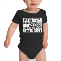 Funny Electrician Art Men Dad Lineman Electronics Engineers T Shirt Baby Bodysuit | Artistshot