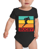 Rugby Silhouette Sport Activity Vector Graphic Baby Bodysuit | Artistshot