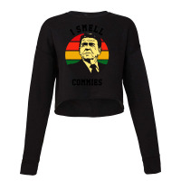 Ronald Reagan I Smell Commies Political Cropped Sweater | Artistshot