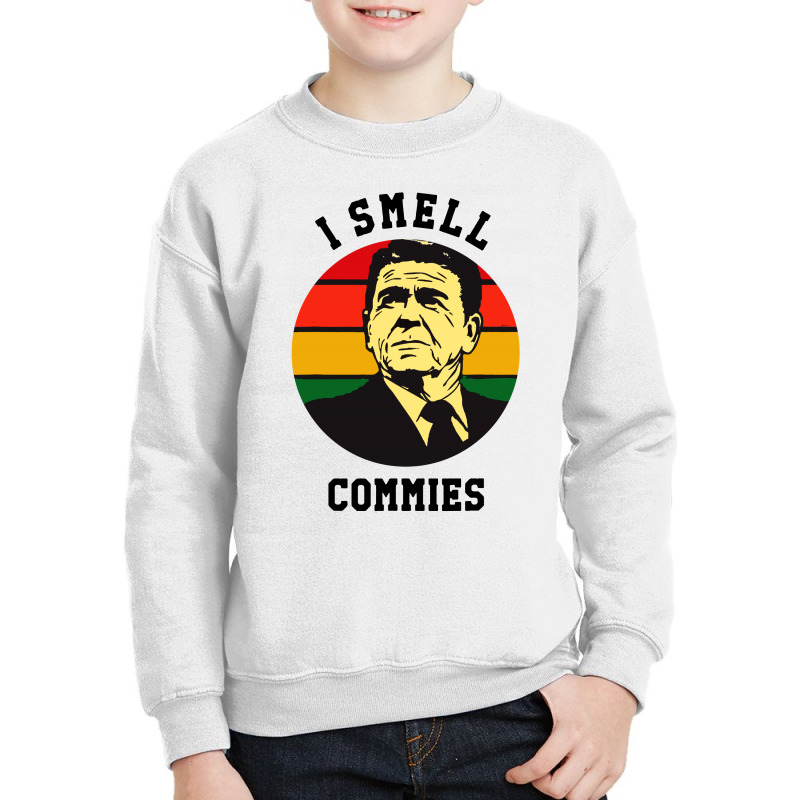 Ronald Reagan I Smell Commies Political Youth Sweatshirt by THT | Artistshot