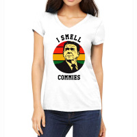 Ronald Reagan I Smell Commies Political Women's V-neck T-shirt | Artistshot