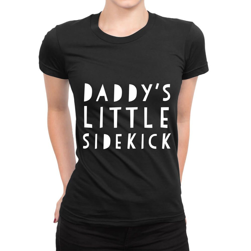 Father S Day  For Kid Boys And Girls Daddys Sidekick Ladies Fitted T-Shirt by Hoangduong | Artistshot