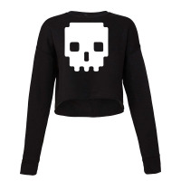 Pixel Skull 8 Bit Era Cropped Sweater | Artistshot