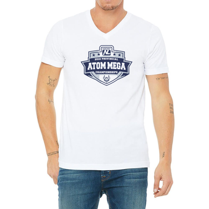 Hockey Atom Mega V-neck Tee | Artistshot