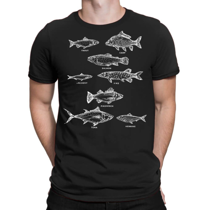 Fish Species Collection Biologist Fishkeeping Animal Fish T Shirt T-Shirt by bibonzgulnacqo | Artistshot