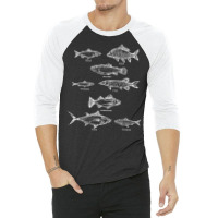 Fish Species Collection Biologist Fishkeeping Animal Fish T Shirt 3/4 Sleeve Shirt | Artistshot