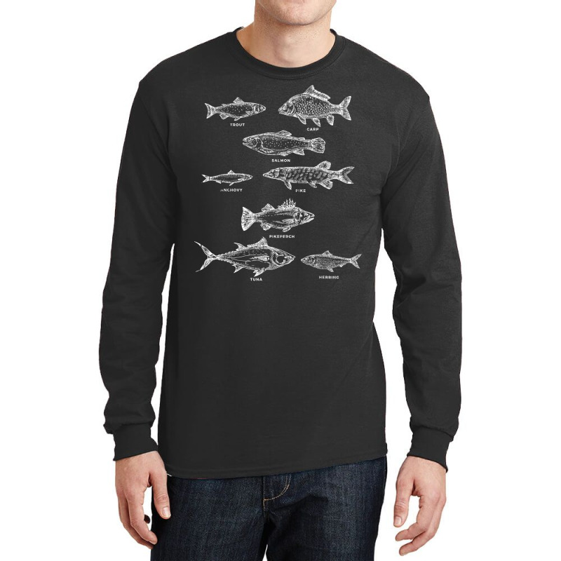 Fish Species Collection Biologist Fishkeeping Animal Fish T Shirt Long Sleeve Shirts by bibonzgulnacqo | Artistshot