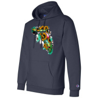 Florida Map With Sunflower And Serape Cactus Champion Hoodie | Artistshot