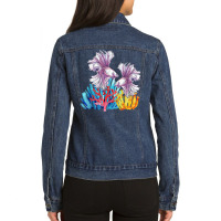 Saltwater Fish Aquarium Betta Fish Lover Fishkeeping Fish T Shirt Ladies Denim Jacket | Artistshot