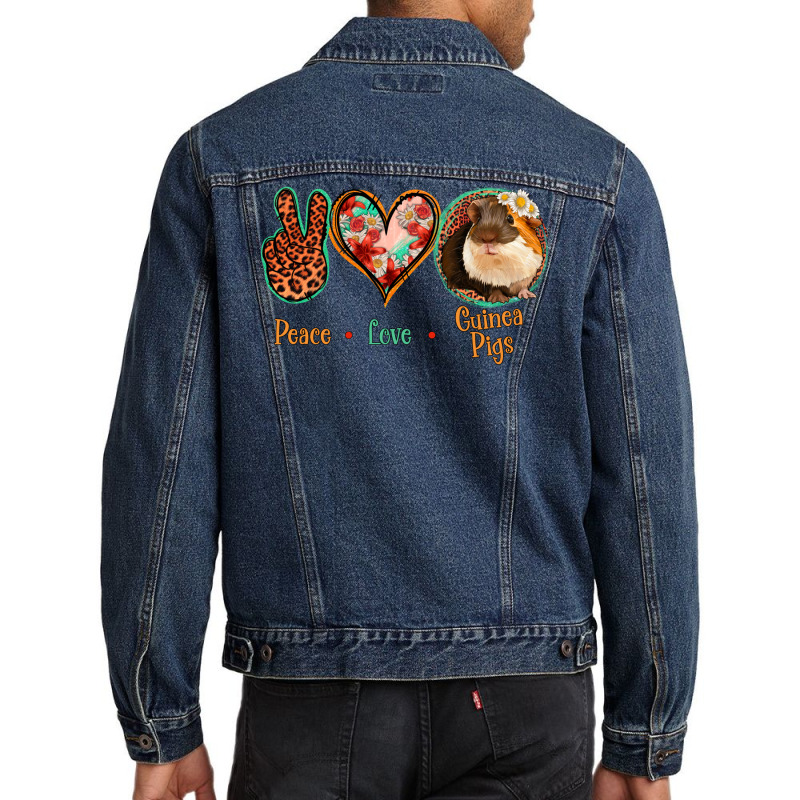 Peace Love Guinea Pigs Men Denim Jacket | Artistshot