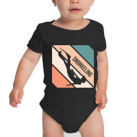 Snorkeling Silhouette Sport Activity Vector Graphic Baby Bodysuit | Artistshot