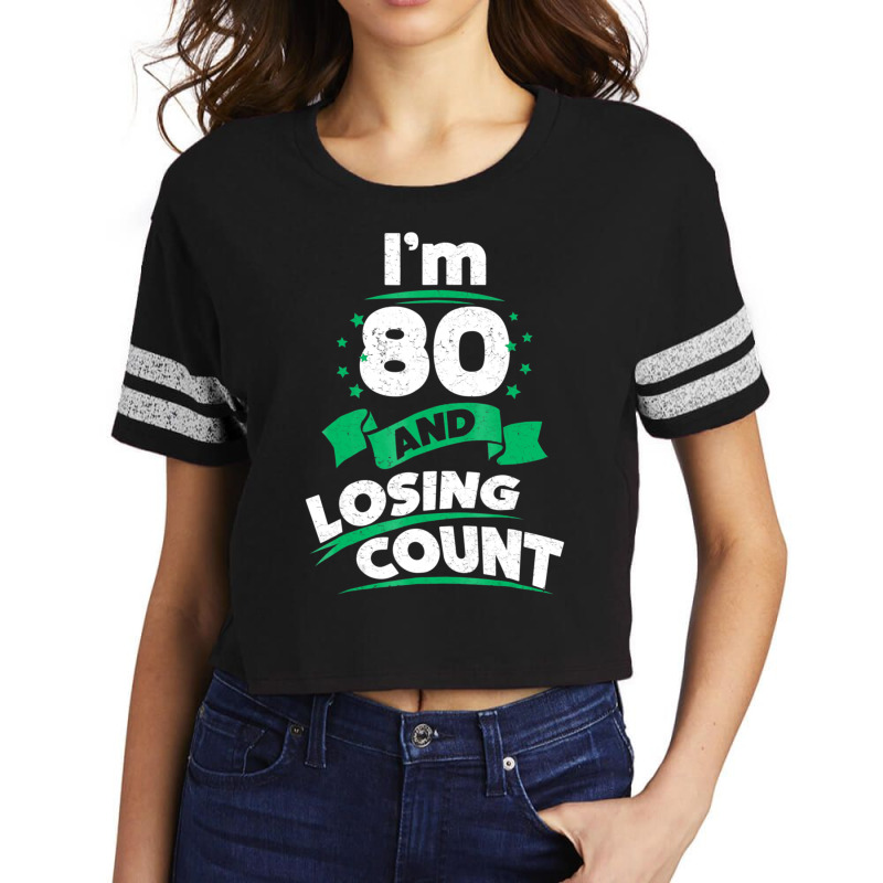 80th Birthday Gift Idea For Dad Funny 80 Years T Shirt Scorecard Crop Tee | Artistshot