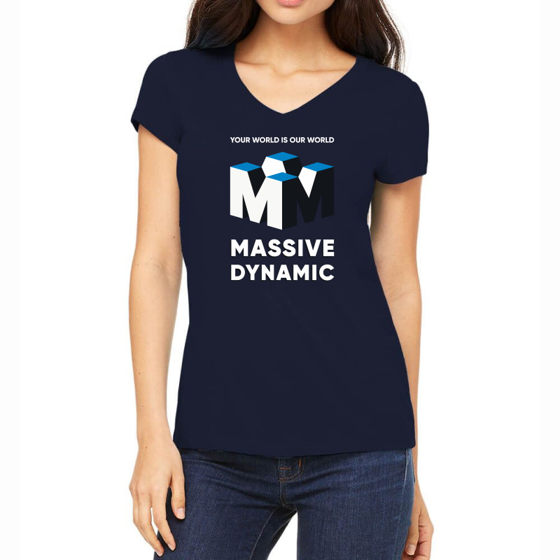 Massive Dynamic Ad From The Fringe Women's V-neck T-shirt | Artistshot