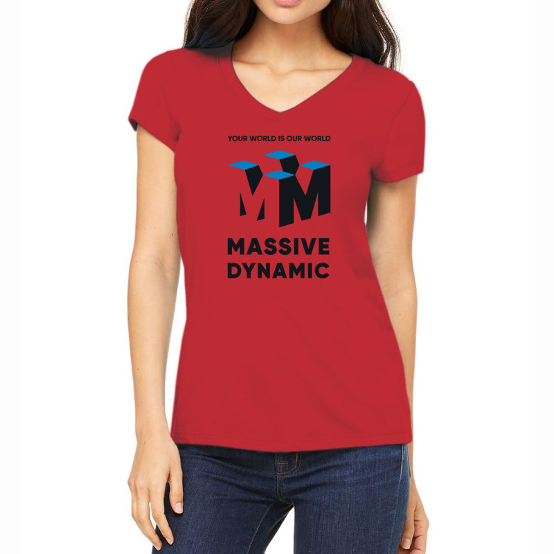 Massive Dynamic Ad From The Fringe Women's V-neck T-shirt | Artistshot