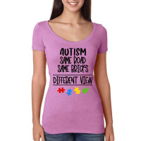 Autism Same Road & Bricks Different View Mom Dad Son Gift T Shirt Women's Triblend Scoop T-shirt | Artistshot