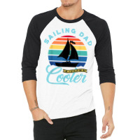 Mens Sailing Dad   Sailboat Sail Boating Captain Sailing Yacht T Shirt 3/4 Sleeve Shirt | Artistshot