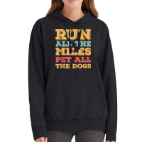 Run All The Miles Pet All The Dogs Funny Marathon Running Tank Top Vintage Hoodie | Artistshot