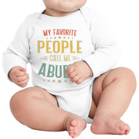 Mens My Favorite People Call Me Abuelo  Fathers Day Long Sleeve Baby Bodysuit | Artistshot