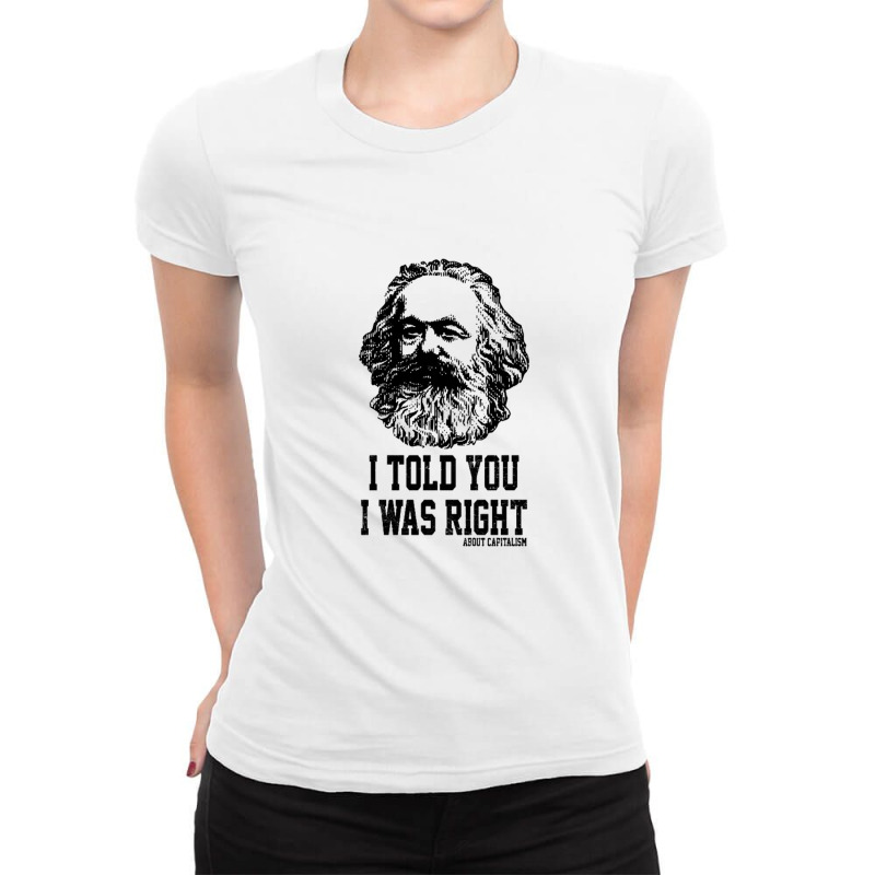 Karl Marx Capitalism Communism Ladies Fitted T-Shirt by SBuyArt | Artistshot