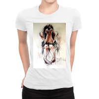 Girl, Woman, Female, Hair, Portrait, Surreal, Gravity, Ascension, Wate Ladies Fitted T-shirt | Artistshot