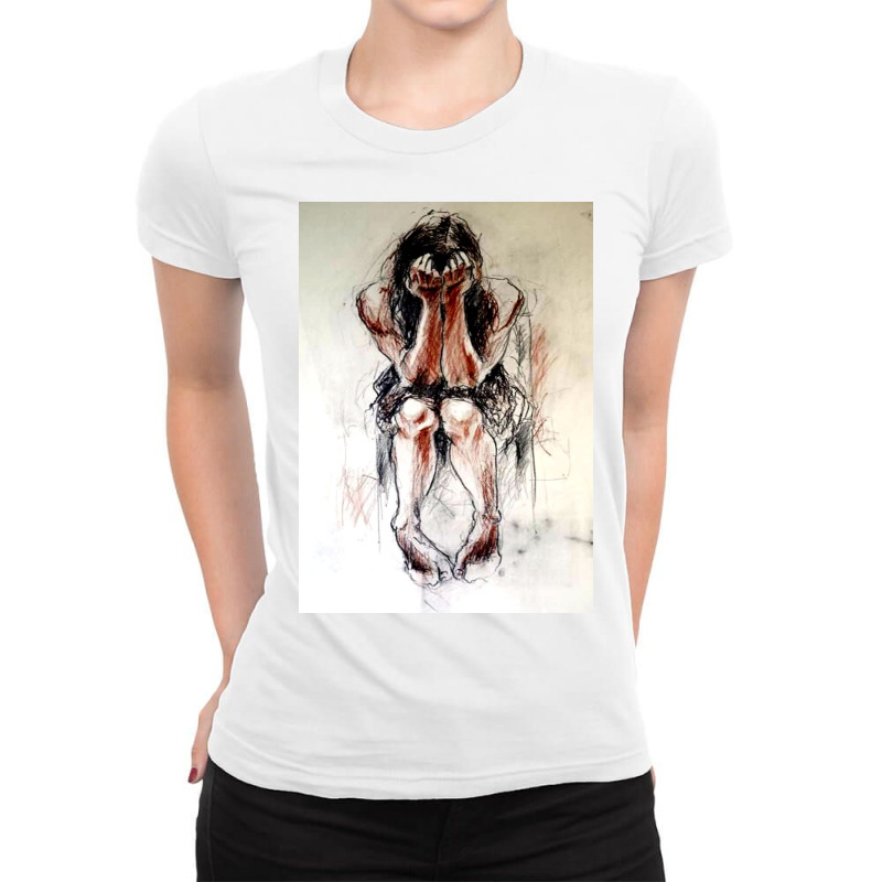 Girl, Woman, Female, Hair, Portrait, Surreal, Gravity, Ascension, Wate Ladies Fitted T-shirt | Artistshot