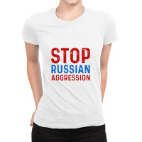 Stop Russian Aggression Ladies Fitted T-shirt | Artistshot