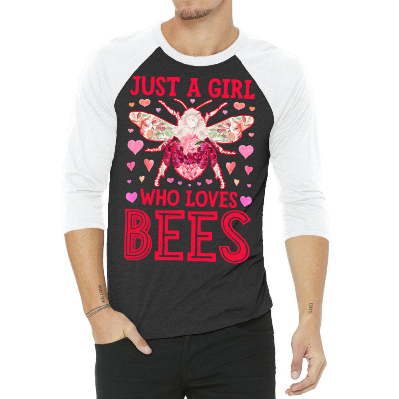 Bee Beekeeper Just A Girl Who Loves Insects Flower Floral Beekeeper 35 3/4 Sleeve Shirt | Artistshot