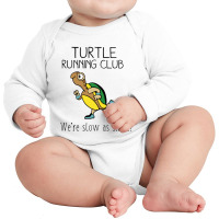 Turtle Running Club Long Sleeve Baby Bodysuit | Artistshot