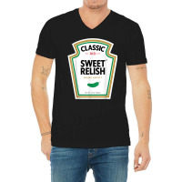 Sweet Relish Diy Halloween Costume Condiment Green Pickle T Shirt V-neck Tee | Artistshot