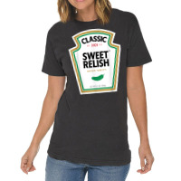 Sweet Relish Diy Halloween Costume Condiment Green Pickle T Shirt Vintage T-shirt | Artistshot