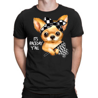 Chihuahua Dog Dirt Track Racing Checkered Race Flag Chihuahua Puppy 50 T-shirt | Artistshot