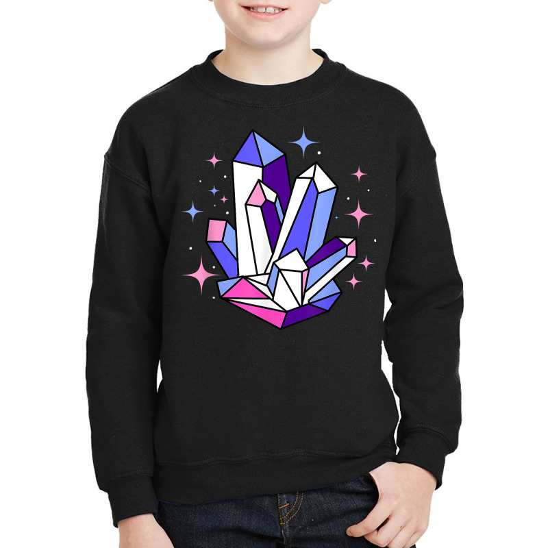 Omnisexual Pride Crystals Omnisexual Pride T Shirt Youth Sweatshirt by kylanaalamos | Artistshot