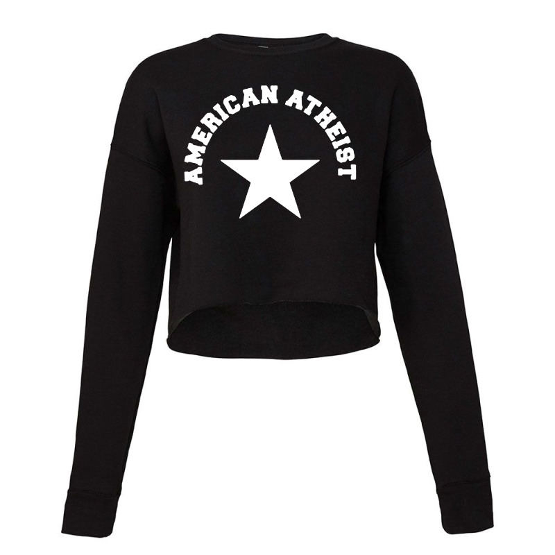 American Atheist Cropped Sweater by Adrian Spencer | Artistshot