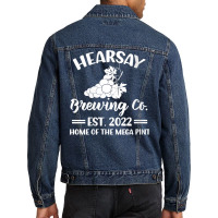 Womens Funny Quote Objection Hearsay Home Of The Mega Pint V Neck T Sh Men Denim Jacket | Artistshot