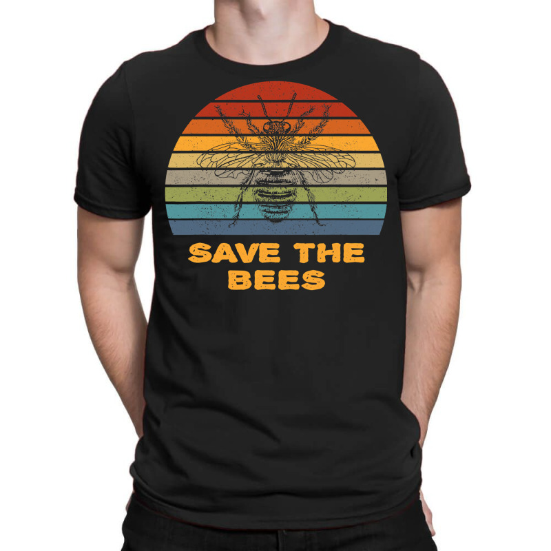 Bee Beekeeper Save The Bees Retro Bumble Bee Silhouette Beekeeper Gift T-shirt | Artistshot