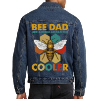 Bee Beekeeper Funny Beekeeper Bee Dad Honey Like A Regular Dad But Coo Men Denim Jacket | Artistshot