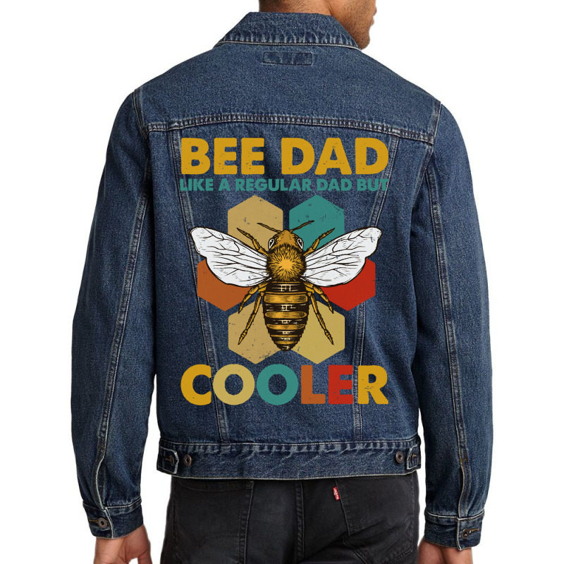 Bee Beekeeper Funny Beekeeper Bee Dad Honey Like A Regular Dad But Coo Men Denim Jacket | Artistshot