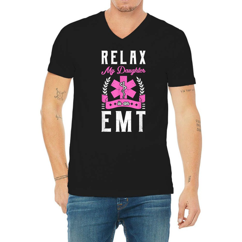 Emt Emergency Medical Technician Parents Ambulance Responder T Shirt V-neck Tee | Artistshot