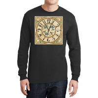 Vintage Clock Illustration Long Sleeve Shirts | Artistshot