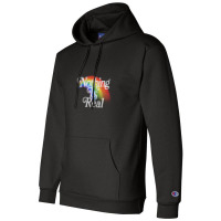 Nothing Is Real, 80s Nihilist Faded Rainbow Champion Hoodie | Artistshot