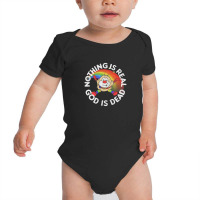 Nothing Is Real God Is Dead  Faded 80s Nihilist Rainbow Design Baby Bodysuit | Artistshot