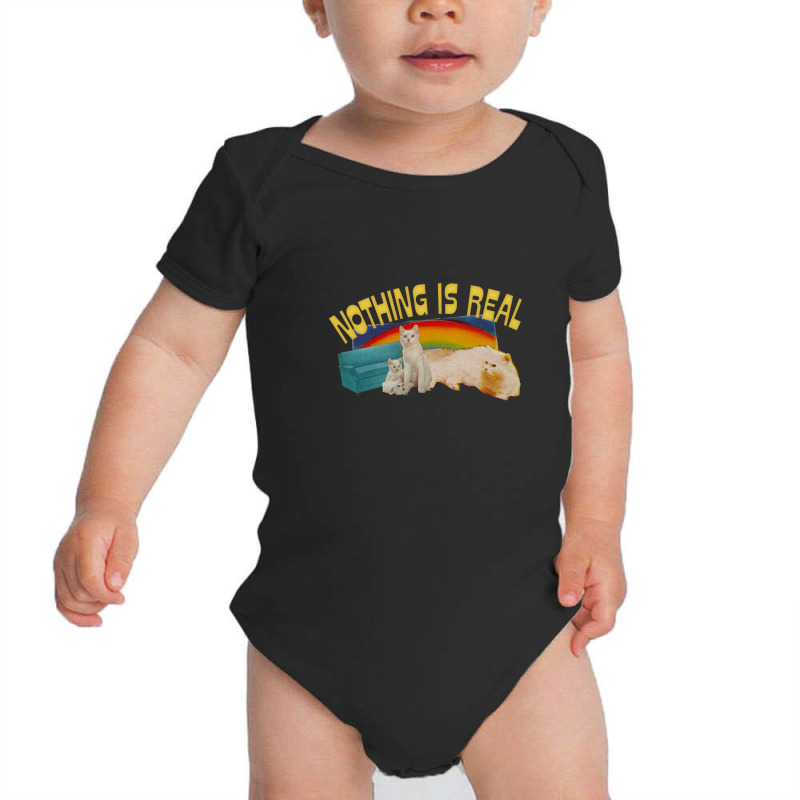 Nothing Is Real Nihilist Rainbow Cats Design Baby Bodysuit by qulonuhun | Artistshot