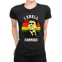 Ronald Reagan I Smell Commies Political Ladies Fitted T-shirt | Artistshot