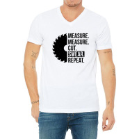 Funny Measure Cut Swear Handyman V-neck Tee | Artistshot