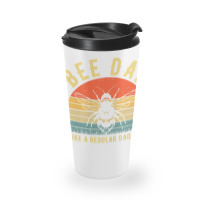 Bee Beekeeper Dad Like A Regular Dad But Cooler Vintage Fathers Day 57 Travel Mug | Artistshot