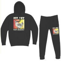 Chicken Chick My Pet Poops Breakfast Retro Eggs Farmer Chicken Lover 2 Hoodie & Jogger Set | Artistshot