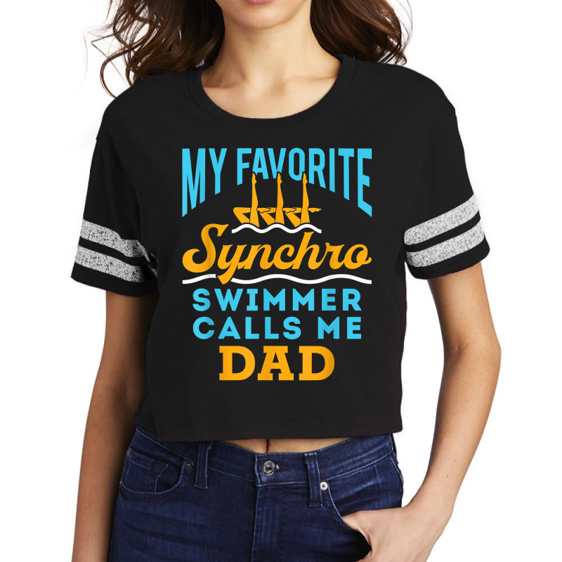 Mens Synchronized Swimming Dad Favorite Synchro Swimmer Artistic T Shi Scorecard Crop Tee by hollymu | Artistshot