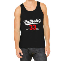 Catholic Since 33 Ad Crucifix Jesus Eucharist Mass Gift Premium Tank Top | Artistshot