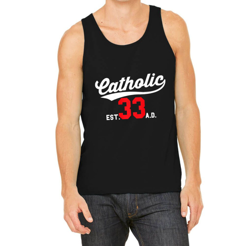 Catholic Since 33 Ad Crucifix Jesus Eucharist Mass Gift Premium Tank Top | Artistshot