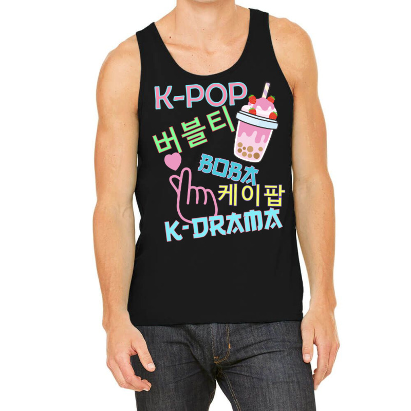 Bubble Tea Boba K-pop Music Lover Korean Milk Anime Tank Top | Artistshot